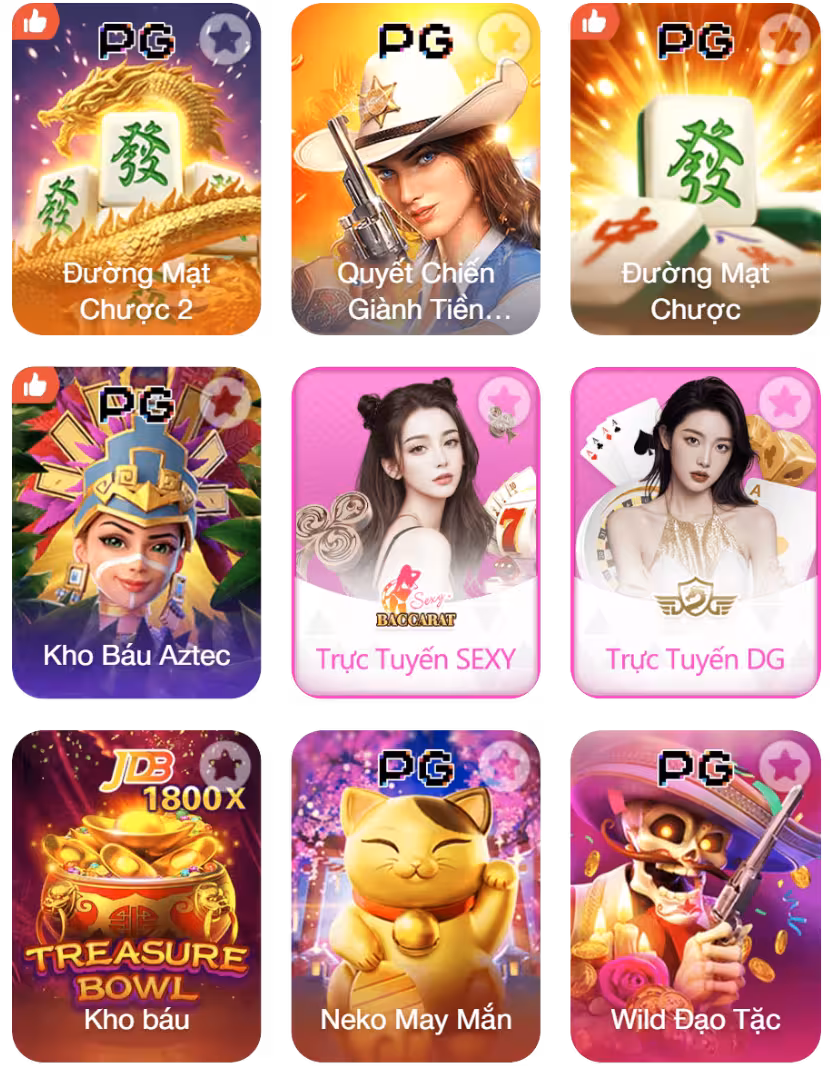Danh mục game nổi bật tại FY88